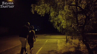 Negaorubi picudo catches Bruna Santiny on a hiking trail