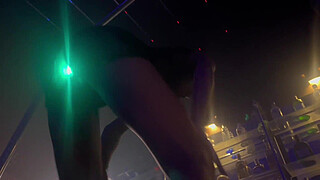 I was wearing an anal plug that flashes in the Glory hole