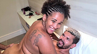 Brazilian Milf black babe doing porn for the first time made anal sex, double pussy and double penetration on this interracial 3way - Trailler - Full Video on Xvideos RED
