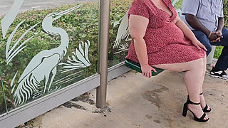 The stranger at the bus stop asked me to lift up my dress & show him my pussy, but I told him no, then went home with him