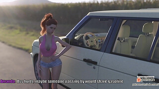 cheated on her husband with a passing, while he went for gasoline