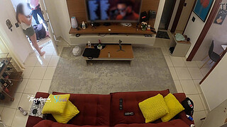 Hot wife Thay Ksada was recognized by the delivery man, she lets him suck her on the living room sofa - with English subtitles - teaser