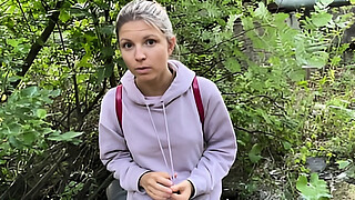 Gina Gerson was caught and fucked for unlegal outdoor pissing (Part 1)