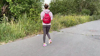 Gina Gerson was caught and fucked for unlegal outdoor pissing (Part 1)