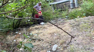 Gina Gerson was caught and fucked for unlegal outdoor pissing (Part 1)