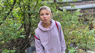 Gina Gerson was caught and fucked for unlegal outdoor pissing (Part 1)