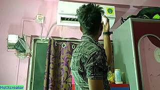 Hot Aunty fantasy sex with young AC Mecanique! Stranger Sex