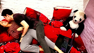 We watched a romantic movie on netflix and we fell in love having sex in your bed