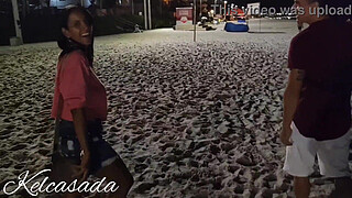 I went for a blowjob on the beach and ended up being caught by the restaurant cameras!! Complete on RED