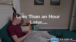 Stepmom Uses Big Natural Tits to Bribe Stepson