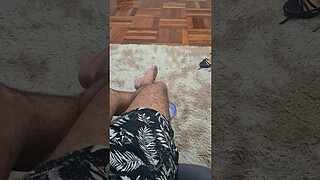 It was a game between friends and it turned into a 3way with DP in the pussy - Two cocks without a condom inside the pussy until they cum