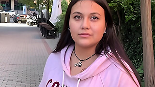 An innocent Latina teen fucks for money