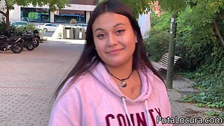 An innocent Latina teen fucks for money