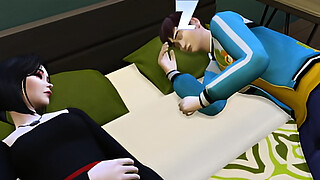 Japanese step sister fucks with her step horny step brother for the first time