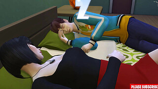 Japanese step sister fucks with her step horny step brother for the first time