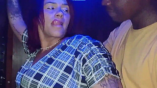 Milf fucks the young man in the hotel elevator to satisfy her husband's fetish