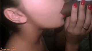 Perfect blowjob until receive a beautiful cumshot