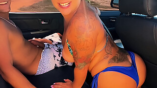 I was so horny soaking up the sun on the beach and I couldn't resist when the big cock boy invited me to suck his hard, thick penis in the car - complete on Cassiflix