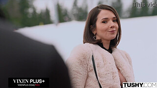 TUSHY Anal Obsessed Hottie Eve Sweet Seduces Clemence Audiard And Her Boyfriend At The Chalet