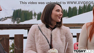 TUSHY Anal Obsessed Hottie Eve Sweet Seduces Clemence Audiard And Her Boyfriend At The Chalet