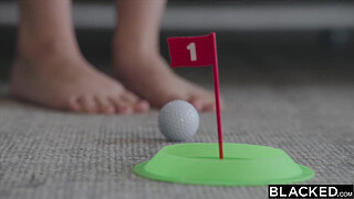 BLACKED Sexy Jessie & Lacey get a BBC lesson from golf pro