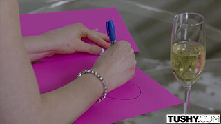 TUSHY Husband Comes Home To Find His Wife And Friend Gaping For Him