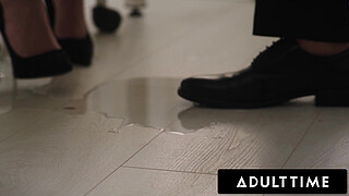 ADULT TIME - Kinky Office Girl Zazie Skymm Reveals Her Secret Piss Kink To Her Coworker!