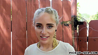 Blondie Czech girl gets banged for cash