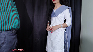 Student Priya caught red handed by Teacher to talking about sex to boyfriend