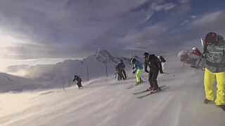 4K Public cumshot on mouth in ski lift Part 1, 2