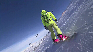 4K Public cumshot on mouth in ski lift Part 1, 2