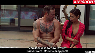 XXX SHADES - LETSDOEIT - #Canela Skin #Emilio Ardana - Big Arse Colombiana Rides Near The Pool