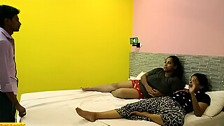 Two beautiful chick playing with young boy full night!! 3way sex