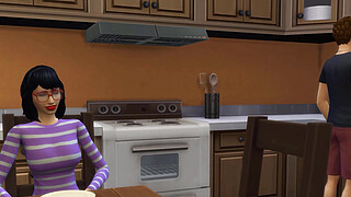 Step-Mom caught StepSon watching porn and masturbating so this helps her first time having sex