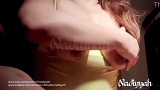 Slutty Amateur Arabian Chubby Curvy Chick Showing her Big Natural Tits Hot