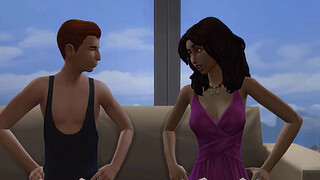 step Brother and sister share bed - and make sex for the first time - family sex