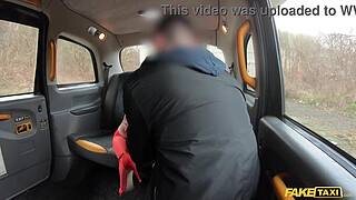 Fake Taxi Hardcore anal sex with a hot blonde dressed in sexy red lingerie