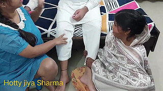 step Mom Teaches step Son How to Use step Sister's Pussy