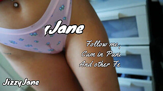 Step Sister Makes Me Cum in Her Panty After Pulling Up Her Cute Dress