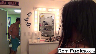 Gonzo sex with porn starlet Romi & Euro star Toni Ribas