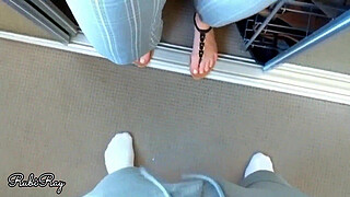 Step Sister Makes Me Cum in Her Panties and Pants Before Going to work