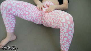 Cute n Fit Step Sister Makes Me Cum in Her Hot Yoga Pants - Cum in Lingerie and Smooth Pussy