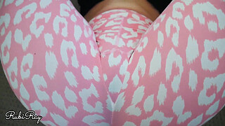 Cute n Fit Step Sister Makes Me Cum in Her Hot Yoga Pants - Cum in Lingerie and Smooth Pussy