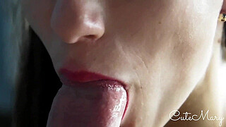 A MAGNIFICENT BLOWJOB ENDS UP WITH AN EPIC CUMSHOT, TOO MUCH FOR HER MOUTH