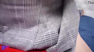 Chick in glasses with big juggs rides a hard penis