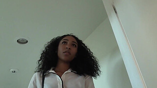 18yo Skinny Ebony Annette Does 1st Anal In Casting