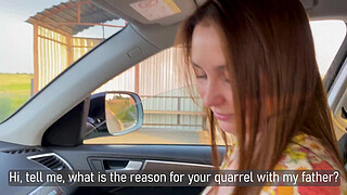 Stepmother: "- Fuck me please!" gave herself to her stepson right in the car after a quarrel with her husband.