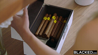 BLACKED Blonde College chick PUNSIHED by BBC