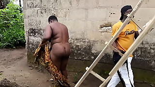 HE CAME FOR ELECTRICAL WIRING IN MY NEW HOUSE, I COULD'NT RESIST TO FUCK HIM OUTDOOR