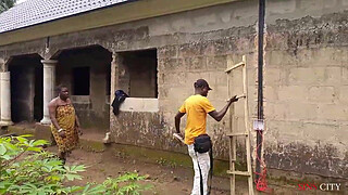 HE CAME FOR ELECTRICAL WIRING IN MY NEW HOUSE, I COULD'NT RESIST TO FUCK HIM OUTDOOR